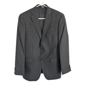 Marc Anthony Gray Pinstripe 100% Wool Suit Jacket 40S